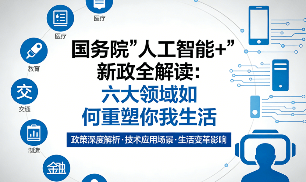 国务院”人工智能+”新政全解读：六大领域如何重塑你我生活