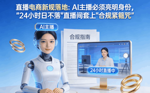 直播电商新规落地：AI主播必须亮明身份，"24小时日不落"直播间套上"合规紧箍咒"