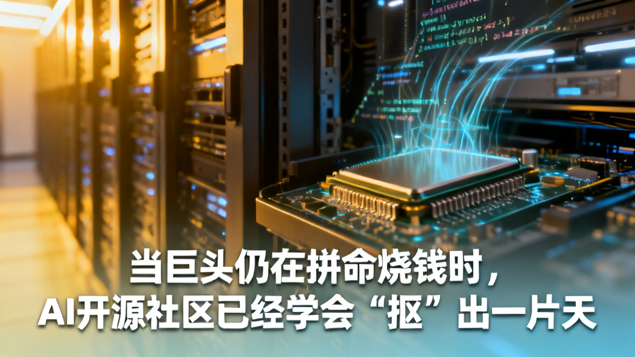 当巨头仍在拼命烧钱时，AI开源社区已经学会“抠”出一片天