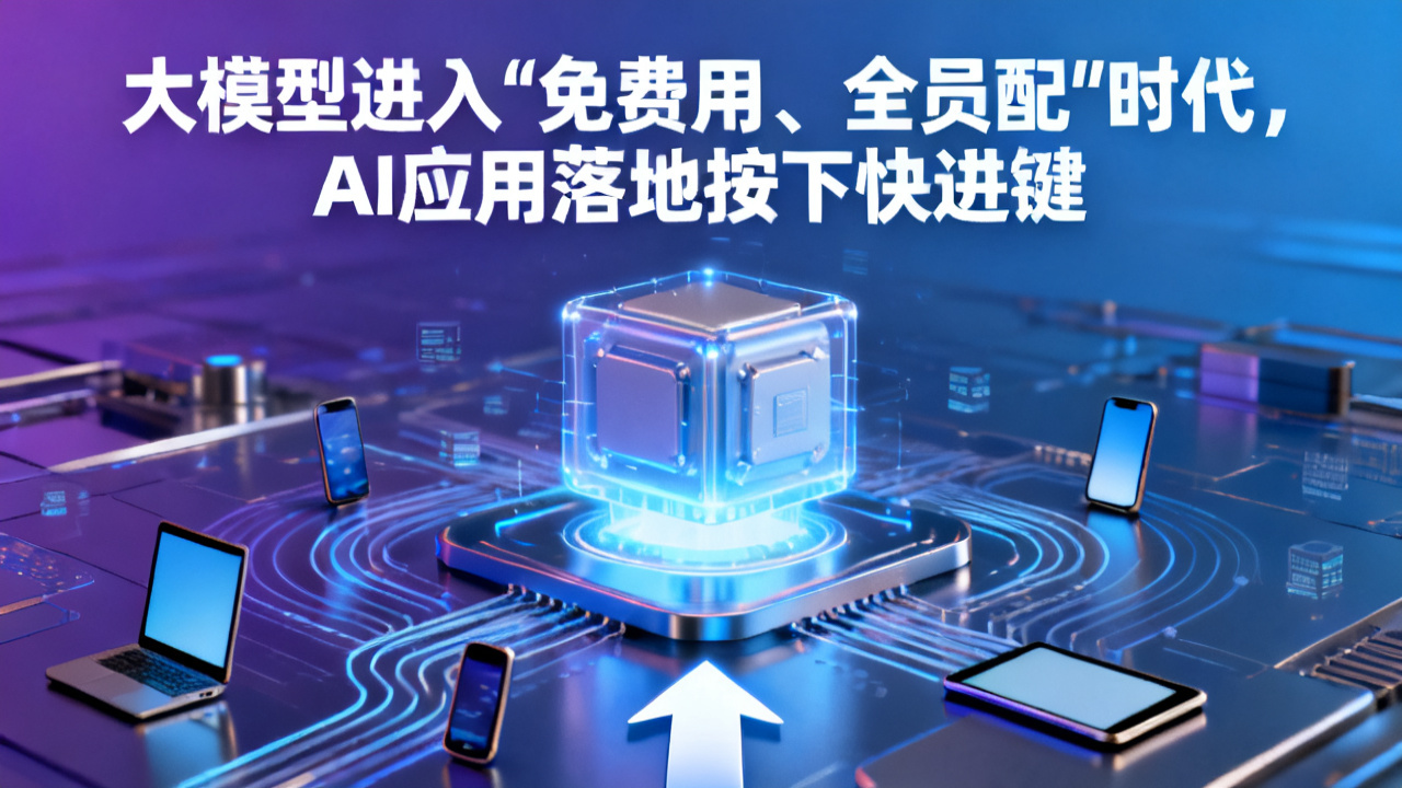 大模型进入“免费用、全员配”时代，AI应用落地按下快进键