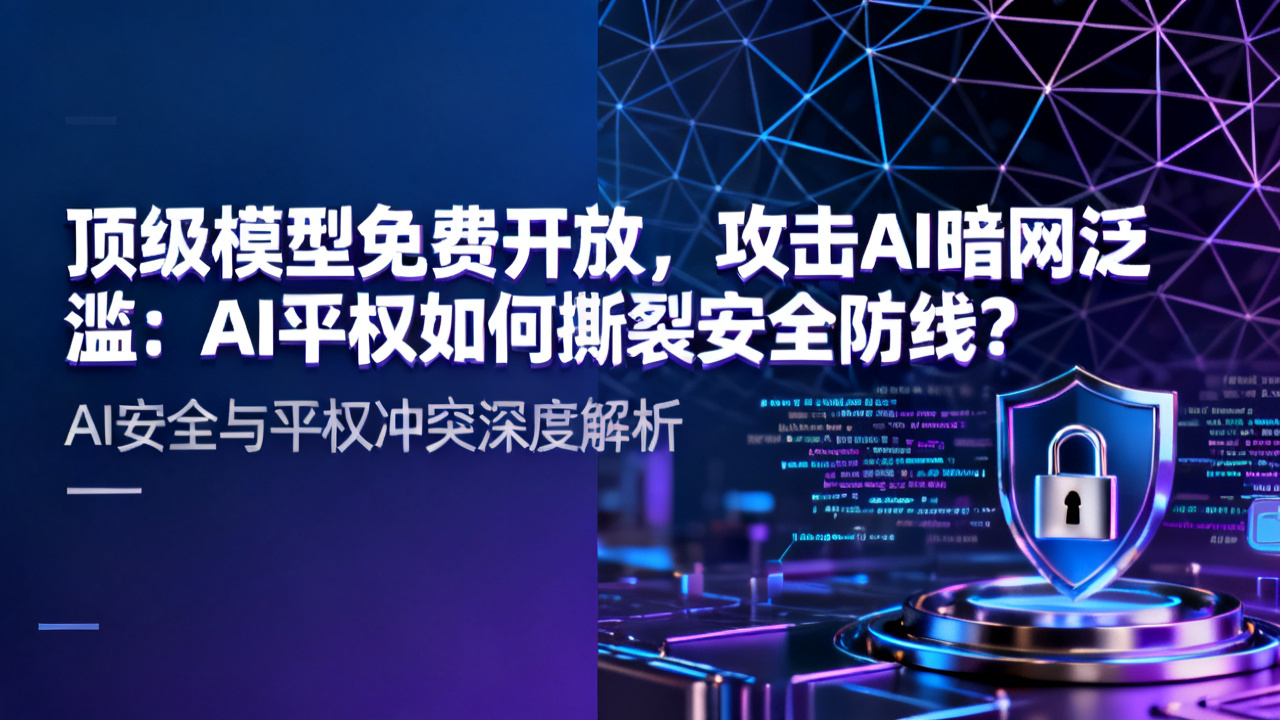 顶级模型免费开放，攻击AI暗网泛滥：AI平权如何撕裂安全防线？
