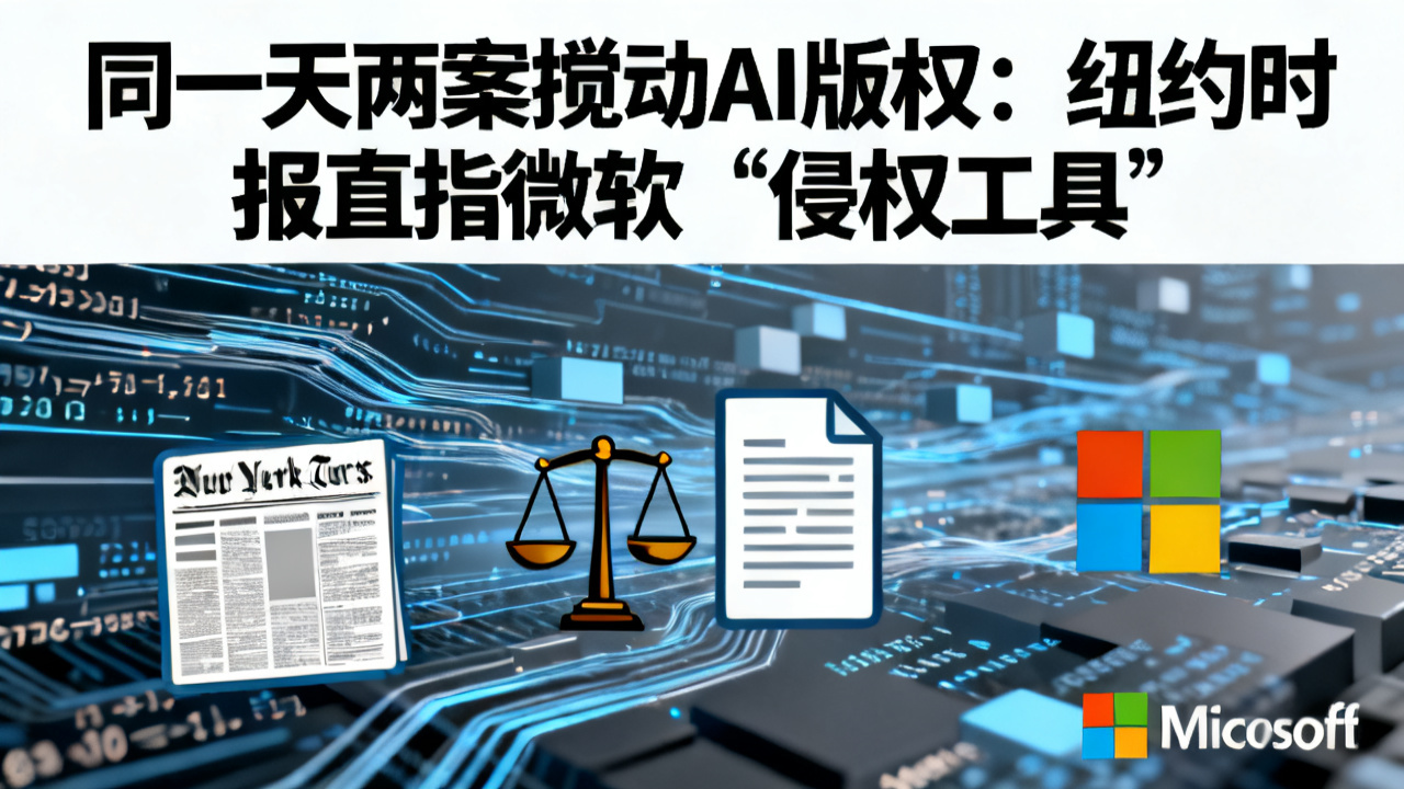 同一天两案搅动AI版权：纽约时报直指微软“侵权工具”