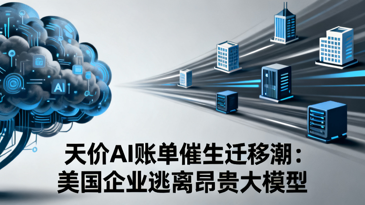 天价AI账单催生迁移潮：美国企业逃离昂贵大模型