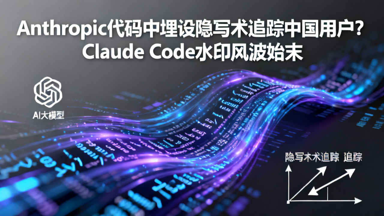 Anthropic代码中埋设隐写术追踪中国用户？Claude Code水印风波始末