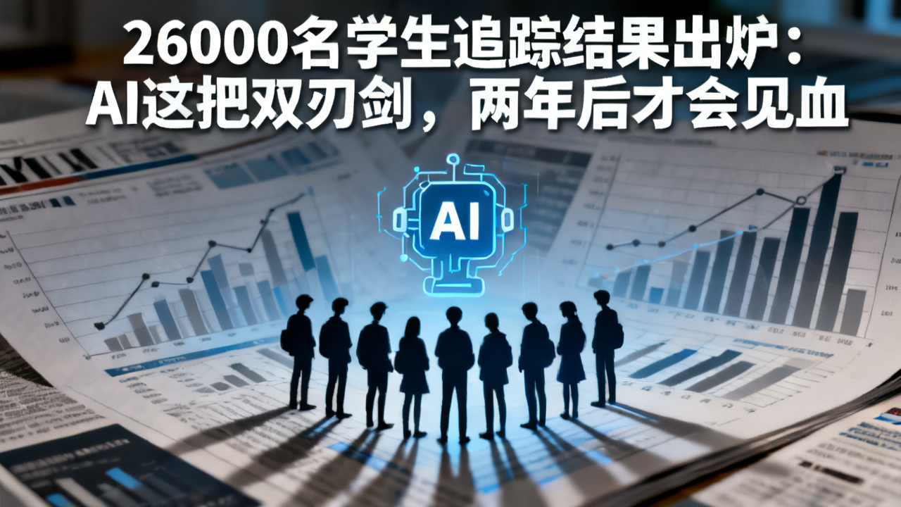 26000名学生追踪结果出炉：AI这把双刃剑，两年后才会见血