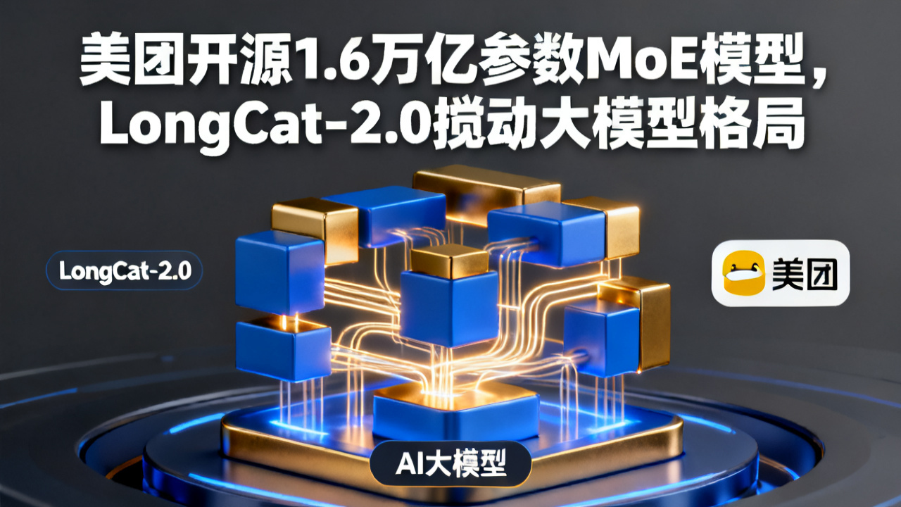 美团开源1.6万亿参数MoE模型,LongCat-2.0搅动大模型格局