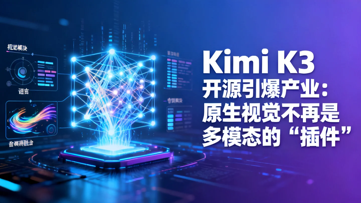 Kimi K3 开源引爆产业:原生视觉不再是多模态的“插件”