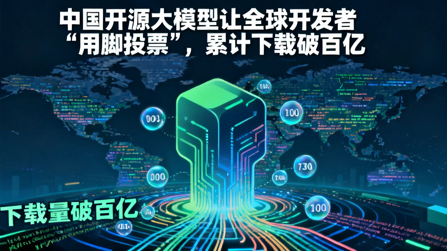 中国开源大模型让全球开发者“用脚投票”,累计下载破百亿