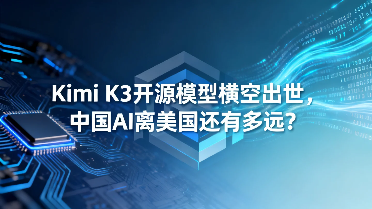 Kimi K3开源模型横空出世,中国AI离美国还有多远?