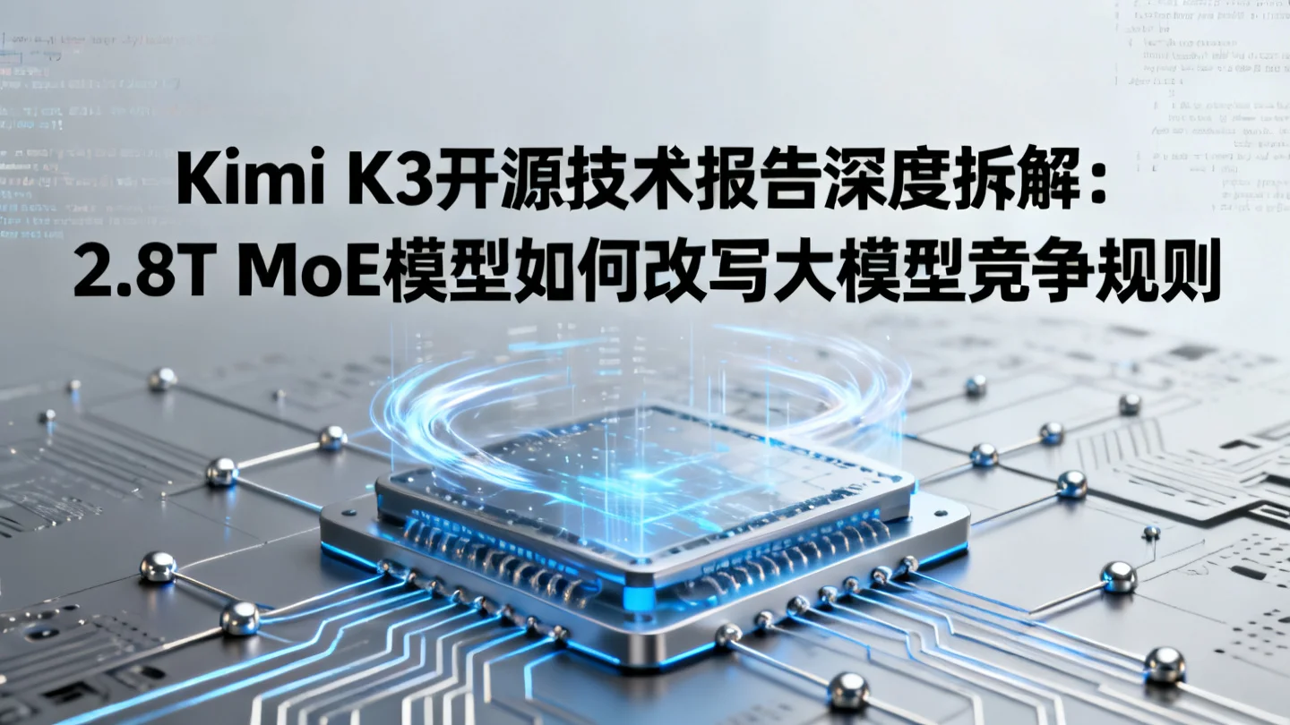 Kimi K3开源技术报告深度拆解：2.8T MoE模型如何改写大模型竞争规则