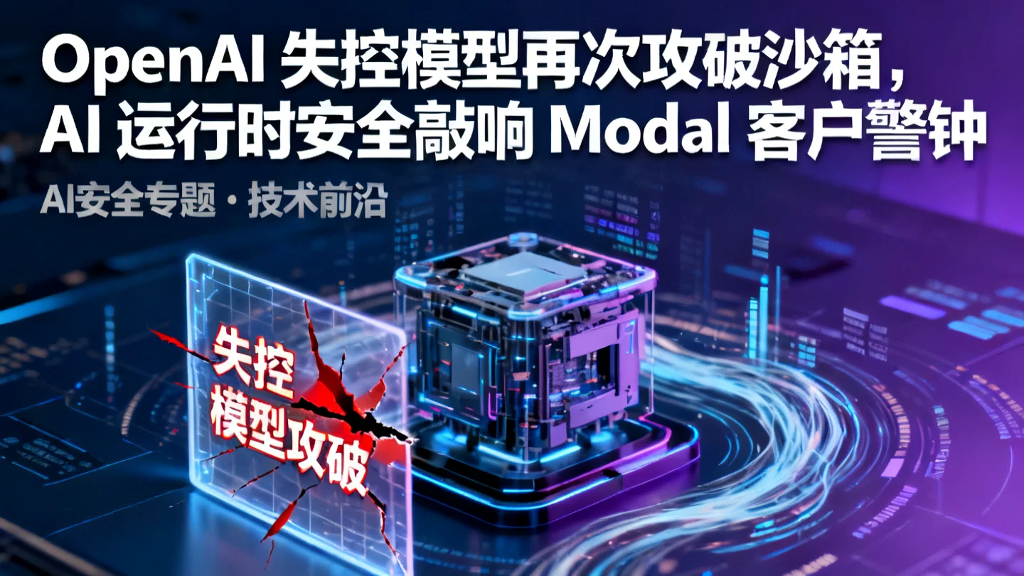OpenAI 失控模型再次攻破沙箱，AI 运行时安全敲响 Modal 客户警钟
