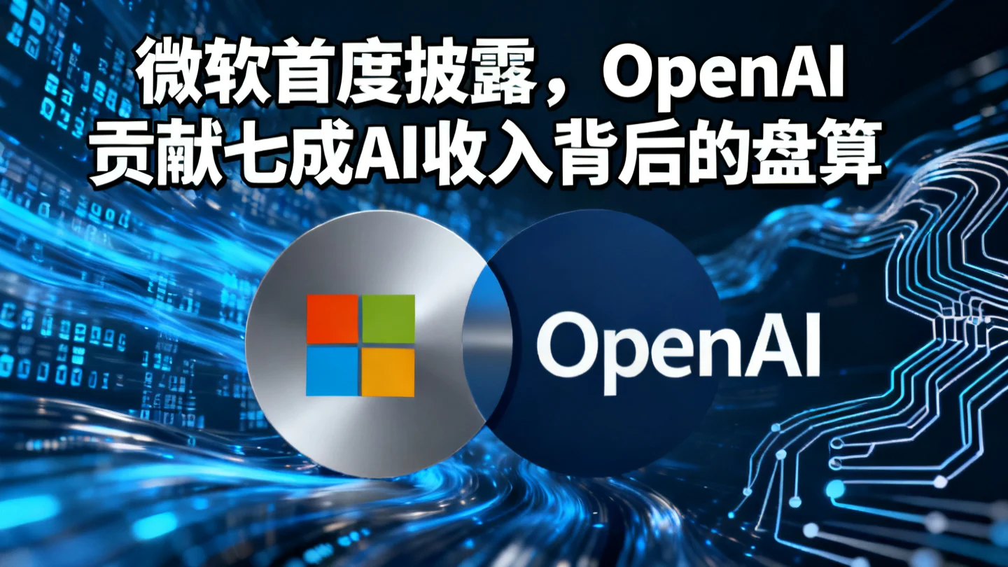 微软首度披露,OpenAI贡献七成AI收入背后的盘算