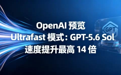 OpenAI 预览 Ultrafast 模式：GPT-5.6 Sol 速度提升最高 14 倍