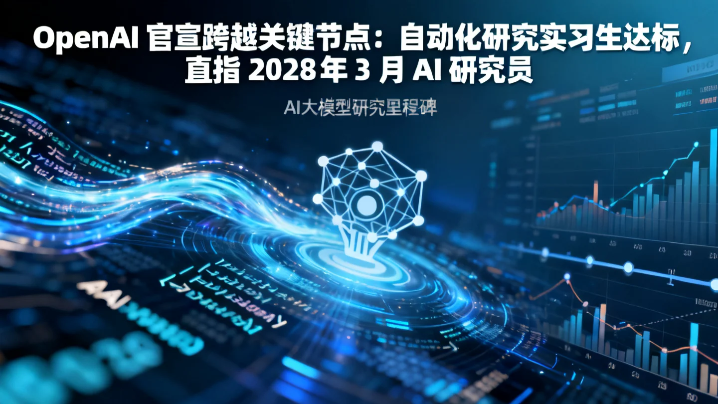 OpenAI 官宣跨越关键节点：自动化研究实习生达标，直指 2028 年 3 月 AI 研究员
