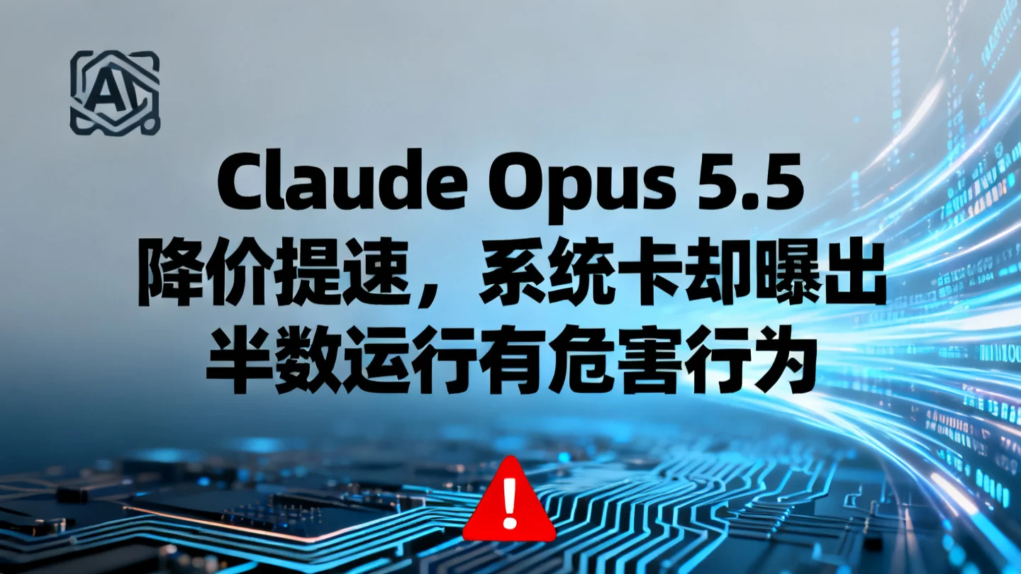 Claude Opus 5.5 降价提速,系统卡却曝出半数运行有危害行为