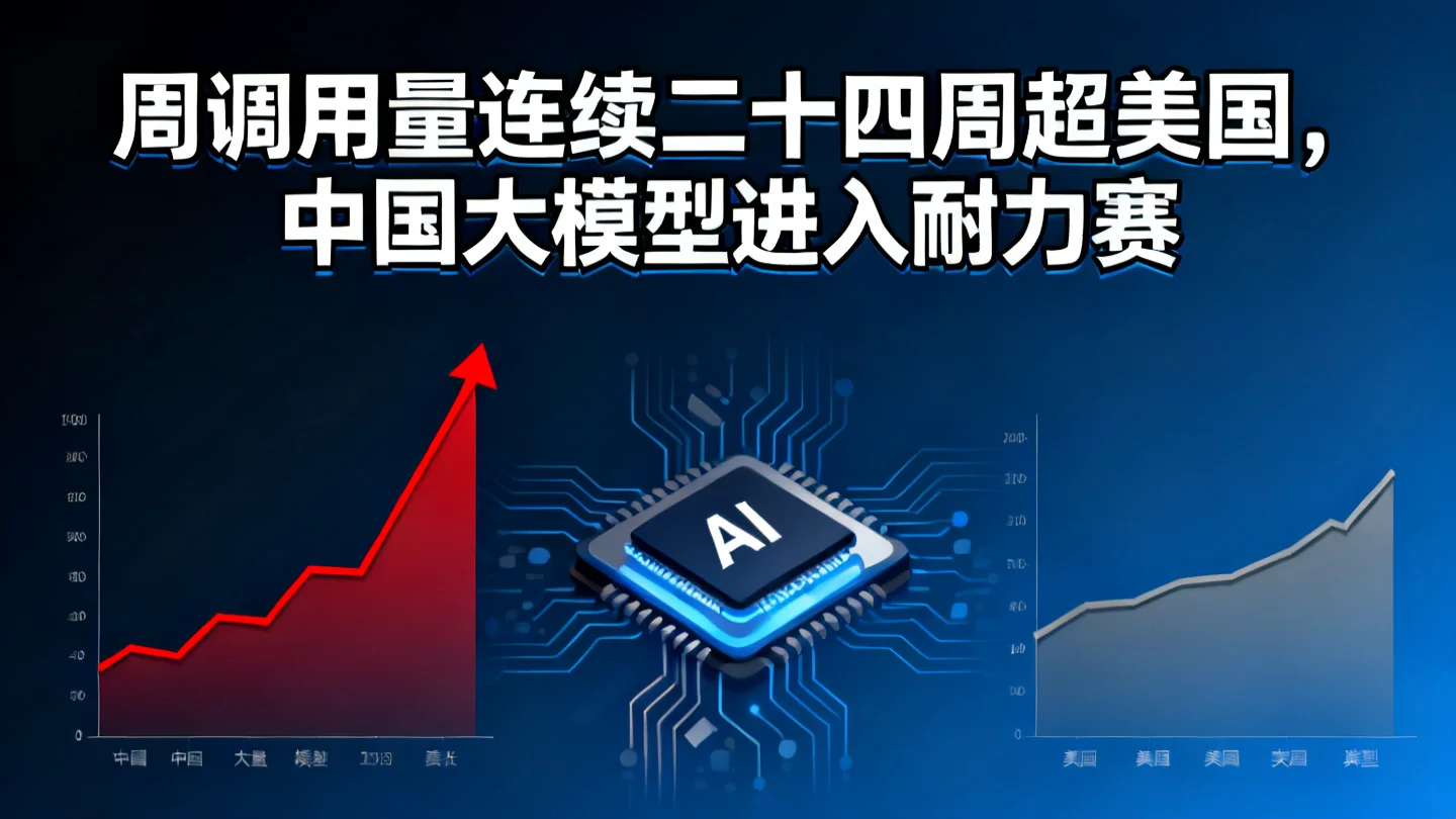 周调用量连续二十四周超美国,中国大模型进入耐力赛